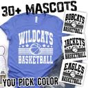  Vintage Mascot Basketball Tee