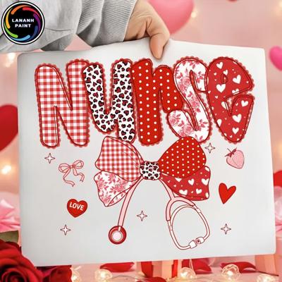 Nurse Valentine Faux Patchwork Tee 