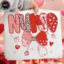  Nurse Valentine Faux Patchwork Tee 