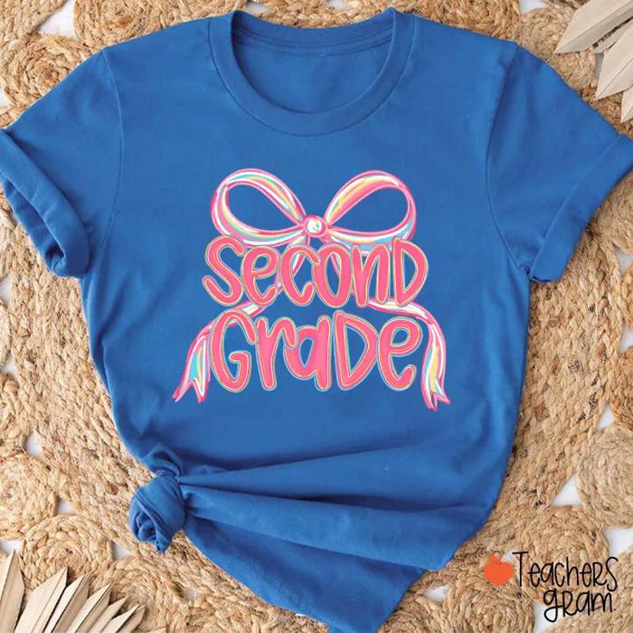 Bow Grade Teacher Tee - Pre K to 5th Grade 