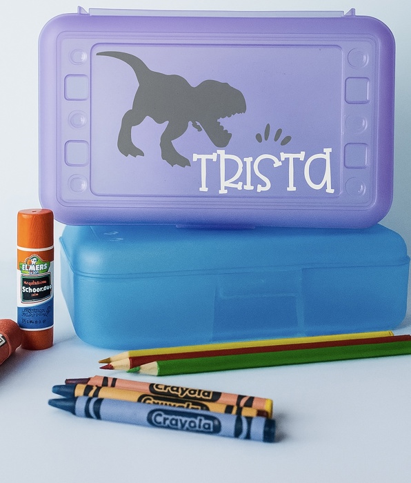 Personalized Pencil Box Dinosaur Theme
