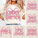  Bow Grade Teacher Tee - Pre K to 5th Grade 