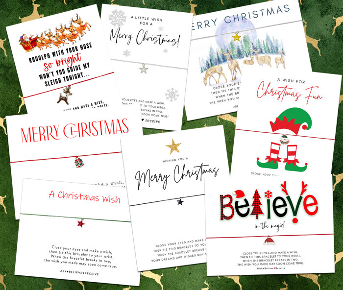 Christmas Wish Bracelets - 18 Styles - STOCKING STUFFERS