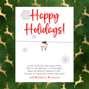 Happy Holidays White Reindeer Christmas Wish Bracelets - 18 Styles - STOCKING STUFFERS