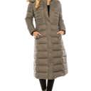 1X Grey Women's Maxi Length Puffer Parka Coat