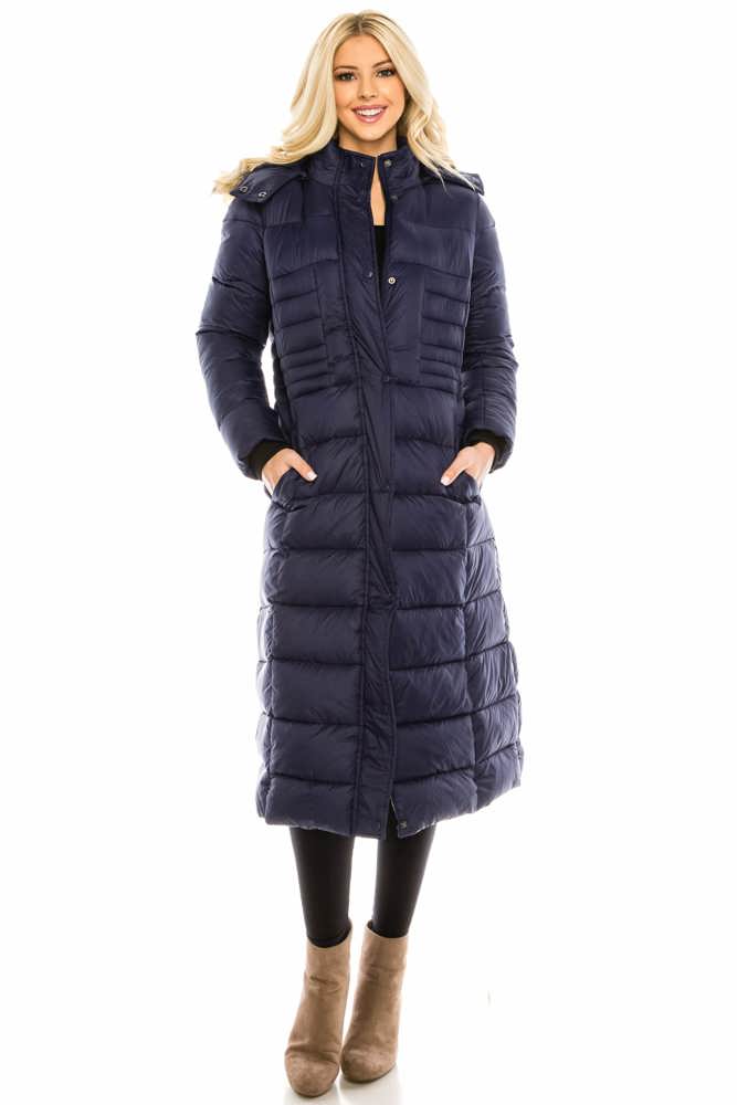 Women's Maxi Length Puffer Parka Coat