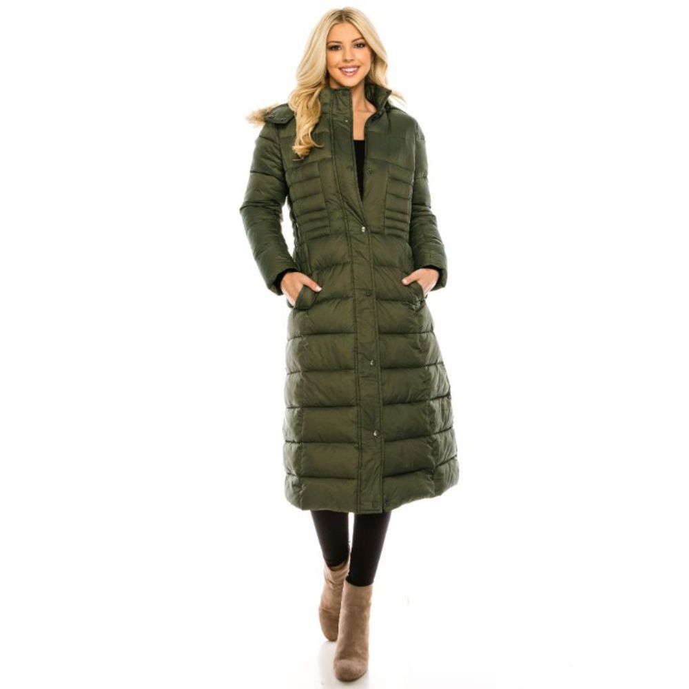 Women's Maxi Length Puffer Parka Coat