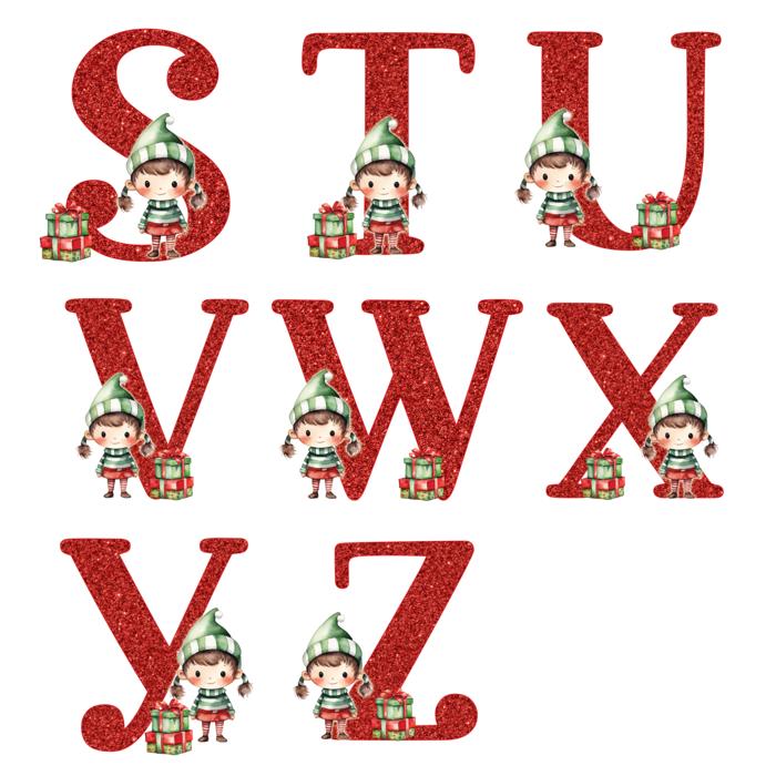 Personalized Boy Elf Child's Initial and Name Christmas Ornament; Custom Kid's Boy Elf Christmas Ornament; Gift Box Included