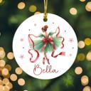  Christmas Ballerina Ornament – Personalized Ballet Dancer Gift - Christmas Red Dress, Ballerina with Nutcracker, Green Dress or Pink Dress