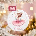  Christmas Ballerina Ornament – Personalized Ballet Dancer Gift - Christmas Red Dress, Ballerina with Nutcracker, Green Dress or Pink Dress