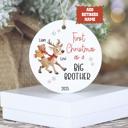  Big Brother Ornament Personalized with Big Brother  and Little Sister or Brothers Names | Custom New Sibling Gift |  Christmas Keepsake