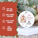  Big Sister Ornament Personalized with Big Sister and Little Sister or Brothers Names | Custom New Sibling Gift | Family Christmas Keepsake