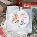  Big Sister Ornament Personalized with Big Sister and Little Sister or Brothers Names | Custom New Sibling Gift | Family Christmas Keepsake