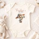 0-3M Lamb Holding Easter Cross First Easter Personalized Onesie for Baby - Short Sleeve 100% Cotton Bodysuit