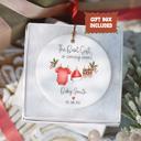  New Baby on the Way Personalized Christmas Ornament | Custom Pregnancy Announcement Ornament 