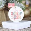  Personalized Graduation Ornament with Student's Name and School, Personalized Senior Gift, Coquette Senior 2026 Decoration, School Keepsake