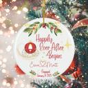  Personalized Engaged or Married Couple Christmas Ornament: Magical Fairy Tale Wedding Keepsake; Includes Couple's Names and Date of Engagement or Marriage; Gift Box Included