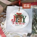  Manger Scene Joy to the World Christmas Ornament Matthew 1:21 | Christian Scripture Ornament