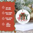  Manger Scene Joy to the World Christmas Ornament Matthew 1:21 | Christian Scripture Ornament