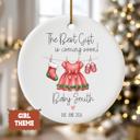  New Baby on the Way Personalized Christmas Ornament | Custom Pregnancy Announcement Ornament 