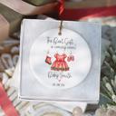  New Baby on the Way Personalized Christmas Ornament | Custom Pregnancy Announcement Ornament 