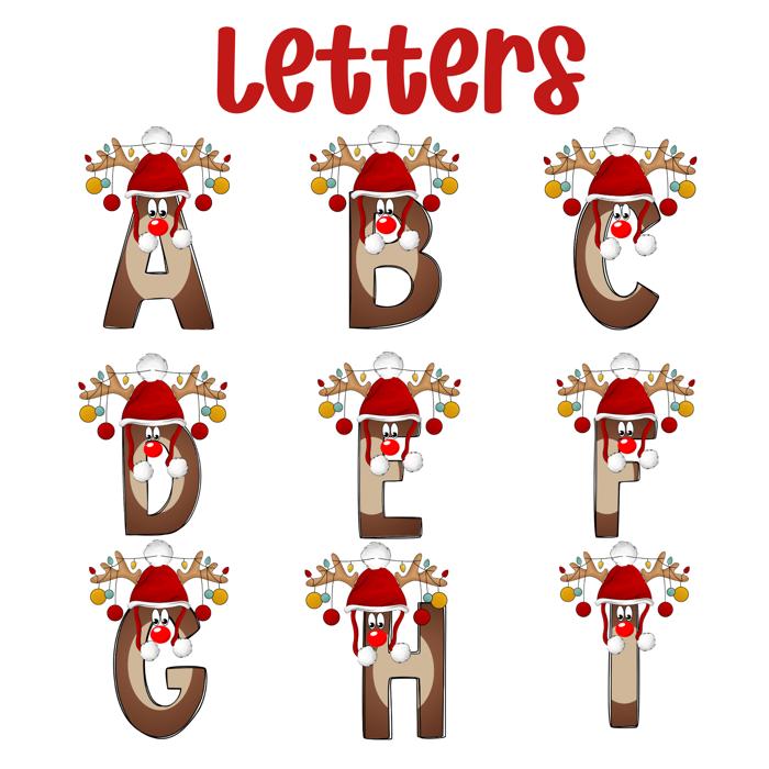 Personalized Rudolph Initial Special Delivery Santa Bag; Child's Fabric Christmas Gift Bag with Child’s Initial & Name; Large and Small Bags