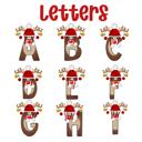  Personalized Rudolph Initial Special Delivery Santa Bag; Child's Fabric Christmas Gift Bag with Child’s Initial & Name; Large and Small Bags
