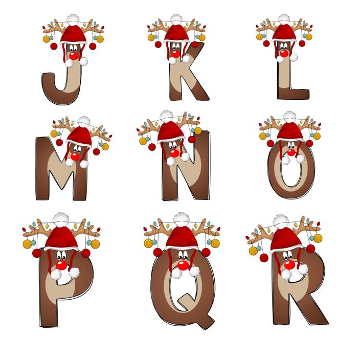 Personalized Rudolph Initial Special Delivery Santa Bag; Child's Fabric Christmas Gift Bag with Child’s Initial & Name; Large and Small Bags