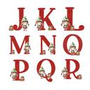  Personalized Girl Elf Child's Initial and Name Christmas Ornament | Gift Box Included