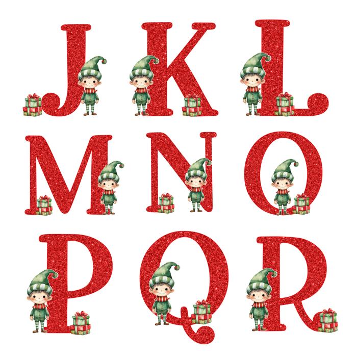 Personalized Special Delivery Boy Elf Design Santa Bag; Child's Fabric Christmas Gift Bag with Child’s Initial & Name; Large and Small Bags