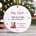  Personalized Teacher Thank You Christmas Ornament| Includes Teacher Name, Student Name, Grade, School