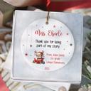  Personalized Teacher Thank You Christmas Ornament| Includes Teacher Name, Student Name, Grade, School | Gift Box Included