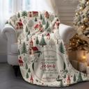  Matthew 1:21 Bible Verse Christmas Blanket with Town Scene | Faith Based Gift | Christian Holiday Decor