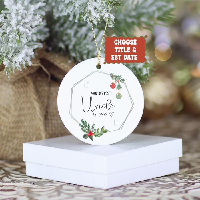 Personalized World's Best Grandma, Grandpa, Aunt, Uncle, Daughter in law, Mother-in-Law, or other special role; Includes established date