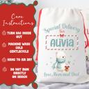  Personalized Baby Animal Christmas Gift Bag with Child’s Name and Custom Signature, Deer, Polar Bear, Dolphin, Owl or Highland Cow