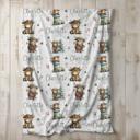  Highland Cow Personalized Christmas Blanket | Custom Kids Holiday Throw 30"x40"