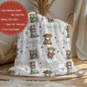  Highland Cow Personalized Christmas Blanket | Custom Kids Holiday Throw 30"x40"