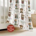  Highland Cow Personalized Christmas Blanket | Custom Kids Holiday Throw 30"x40"