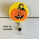 Yellow Fall Badge Reels; Pilgrim, Pumpkin & Sunflower, Jack-O-Lantern, Mummy, Boo!, Crazy Turkey, Pumpkin Spice, Cat Witch; Halloween Badge Reel