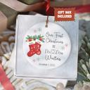  Personalized “First Christmas as Mr & Mrs” Ornament | Custom Wedding Ornament | Newlywed Gift | Includes Couple’s Names and Wedding Date