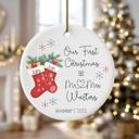  Personalized “First Christmas as Mr & Mrs” Ornament | Custom Wedding Ornament | Newlywed Gift | Includes Couple’s Names and Wedding Date