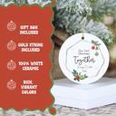  Personalized Couple's Ornament | Our First Christmas Married, Engaged, or Together | Custom Design with Couple’s Names Joined by a Heart