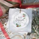  Personalized Couple's Ornament | Our First Christmas Married, Engaged, or Together | Custom Design with Couple’s Names Joined by a Heart