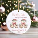  Personalized Grandparents-to-Be Christmas Ornament | Pregnancy Announcement Ornament | Baby Reveal Gift | Twin Options Available