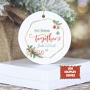  First Christmas Together Personalized Ornament 2025 | Gift with Couples Names | Gift Box Included
