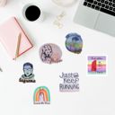  Girl Gang Sticker Pack; Trendy waterproof stickers, RBG Sticker, Dolly Parton Sticker, Maya Angelou sticker, Feminist laptop waterbottle sticker