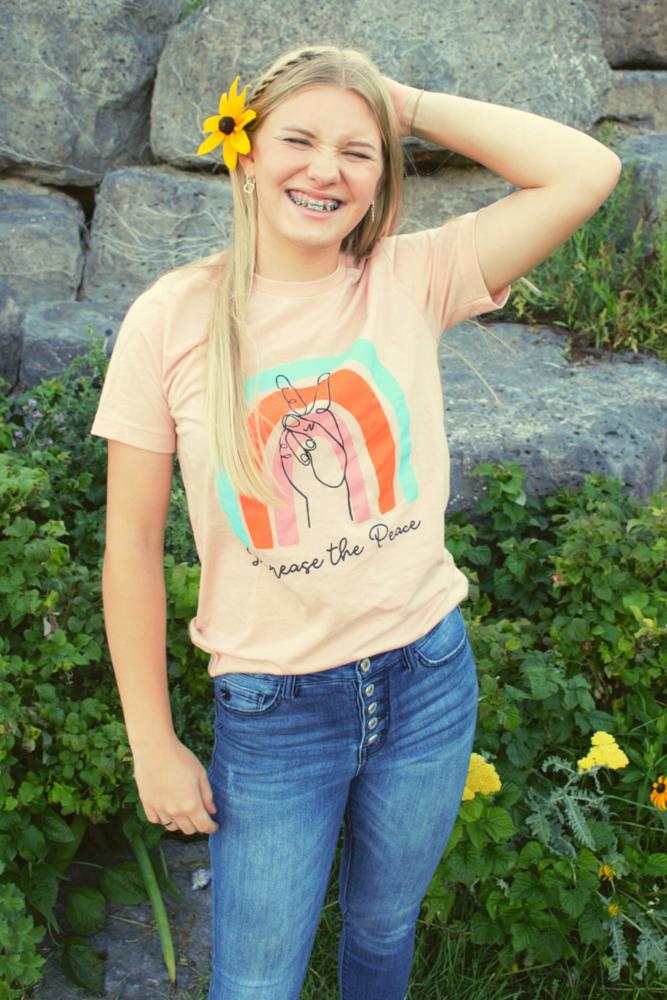 Increase the Peace t-shirt, peaceful tee, love peace, inclusive shirt, Rainbow tee, world peace tee, sign language shirt, peace sign shirt,