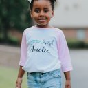  Soar Like Amelia Baseball Tee; Girl Pilot Inspired T-shirt;  Youth Amelia graphic tee