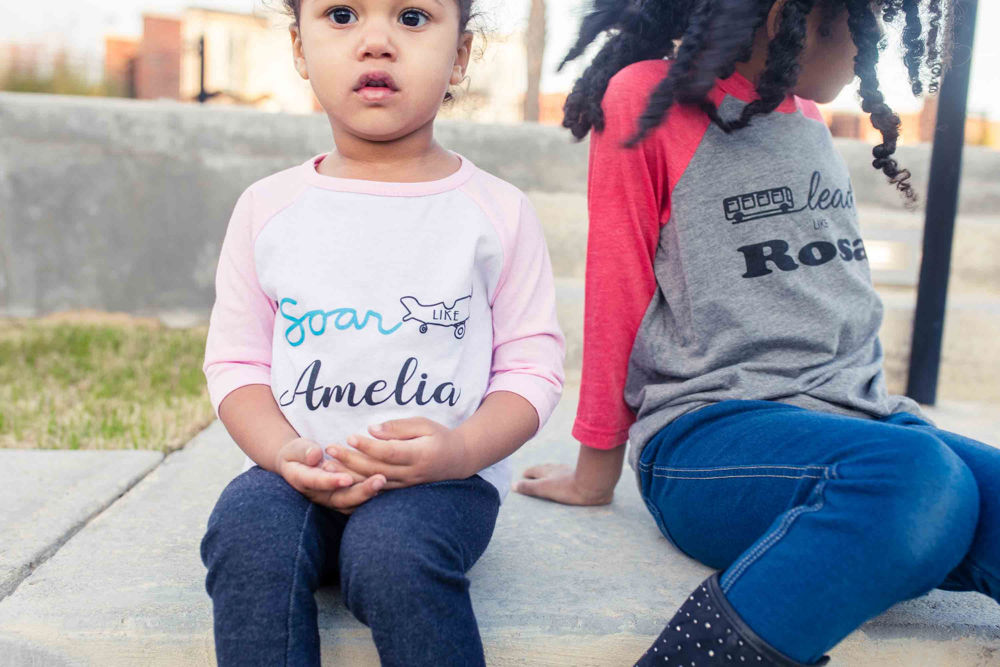 Soar Like Amelia Baseball Tee; Girl Pilot Inspired T-shirt;  Youth Amelia graphic tee