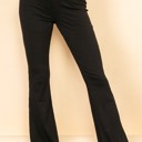 Small Black Ribbed Stella Fit and Flare Ribbed Leggings-Jr Sizing